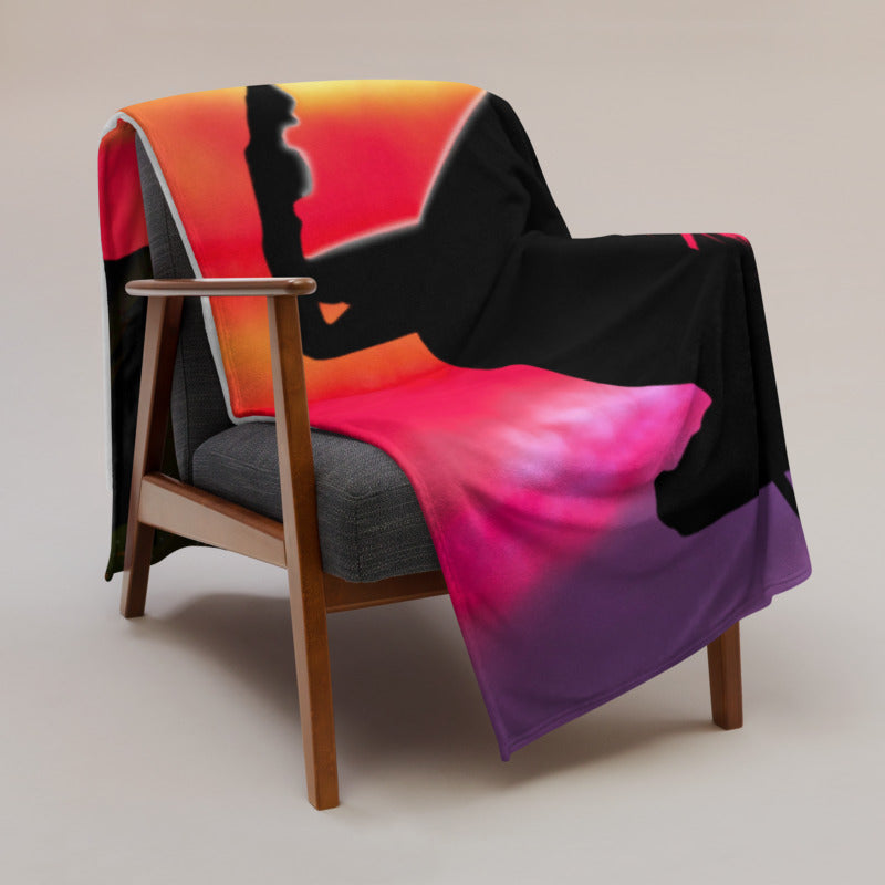 Horse and Sunset Throw Blanket