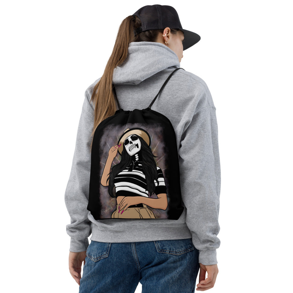 Chola Skull Drawstring bag