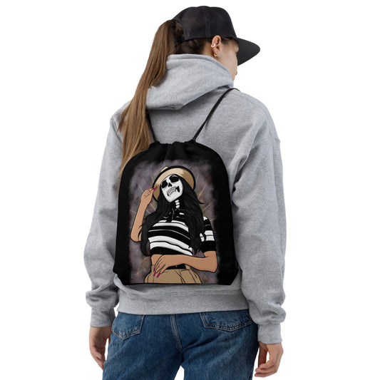 Chola Skull Drawstring bag