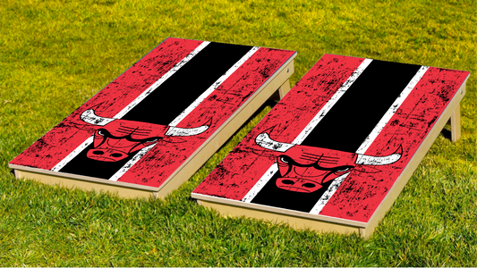 Bulls Cornhole Wrap Set