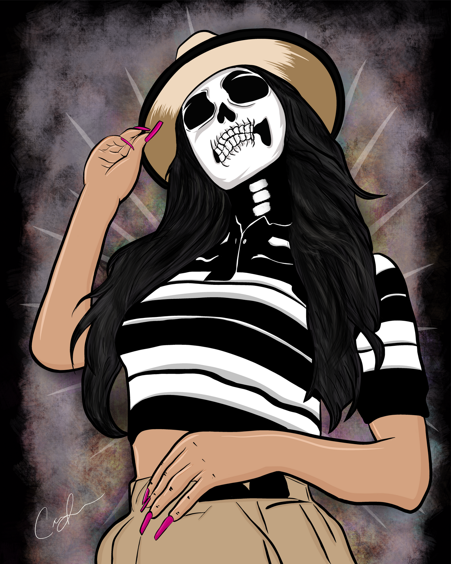 Chola Skull Print