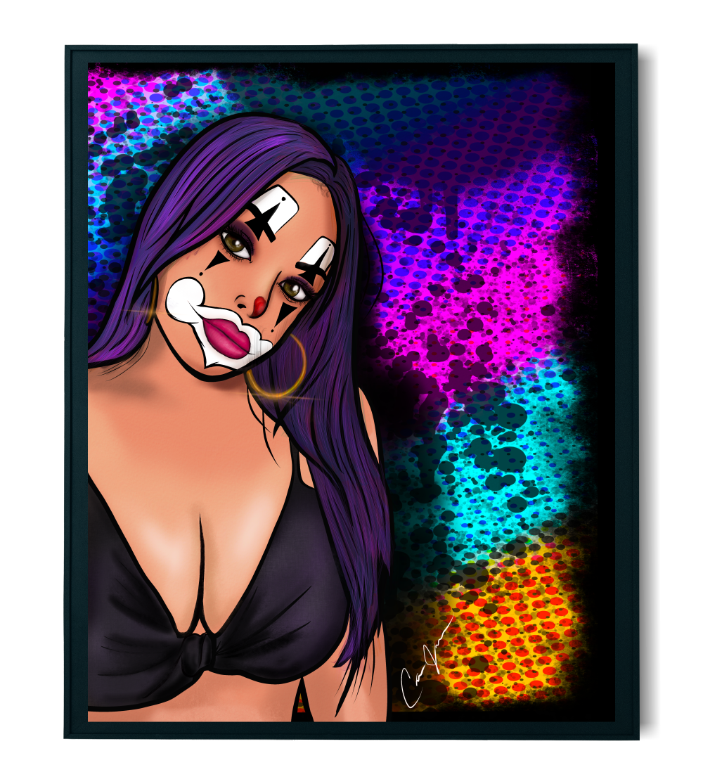 Chola Clown Print