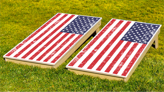 American Flag Cornhole Wrap