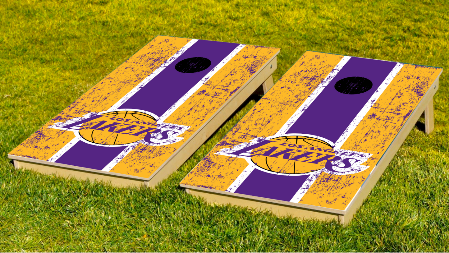 Lakers Cornhole Wrap Set