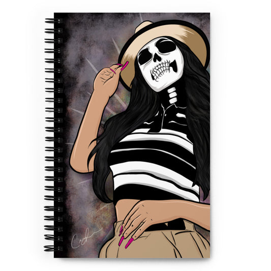 Chola Skull Spiral notebook