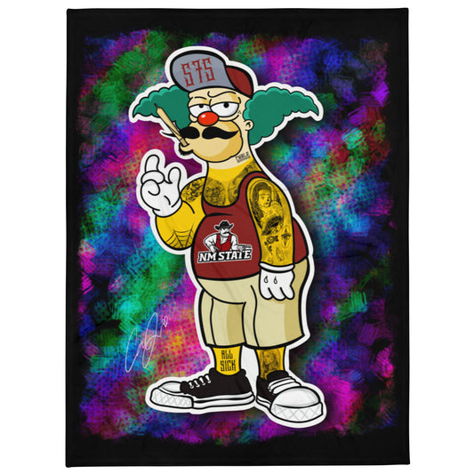 Krusty the Clown Cholo Throw Blanket