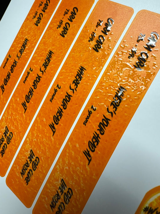 Custom Embossed UV Stickers