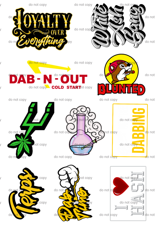 Mini 420 UV Sticker pack