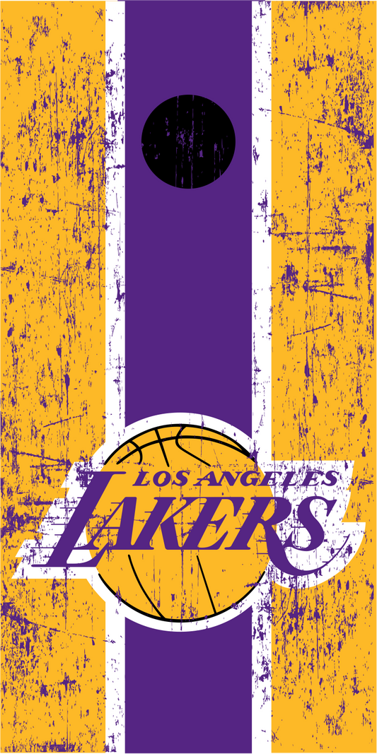 Lakers Cornhole Wrap Set