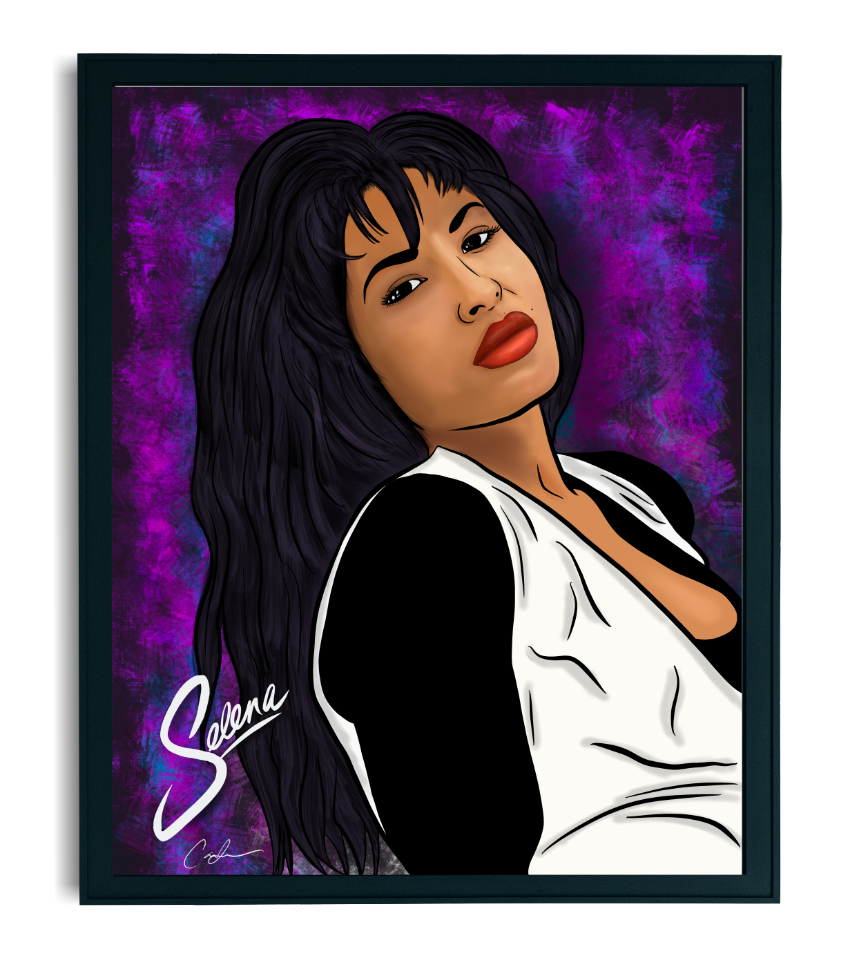 Selena Digital Art Print