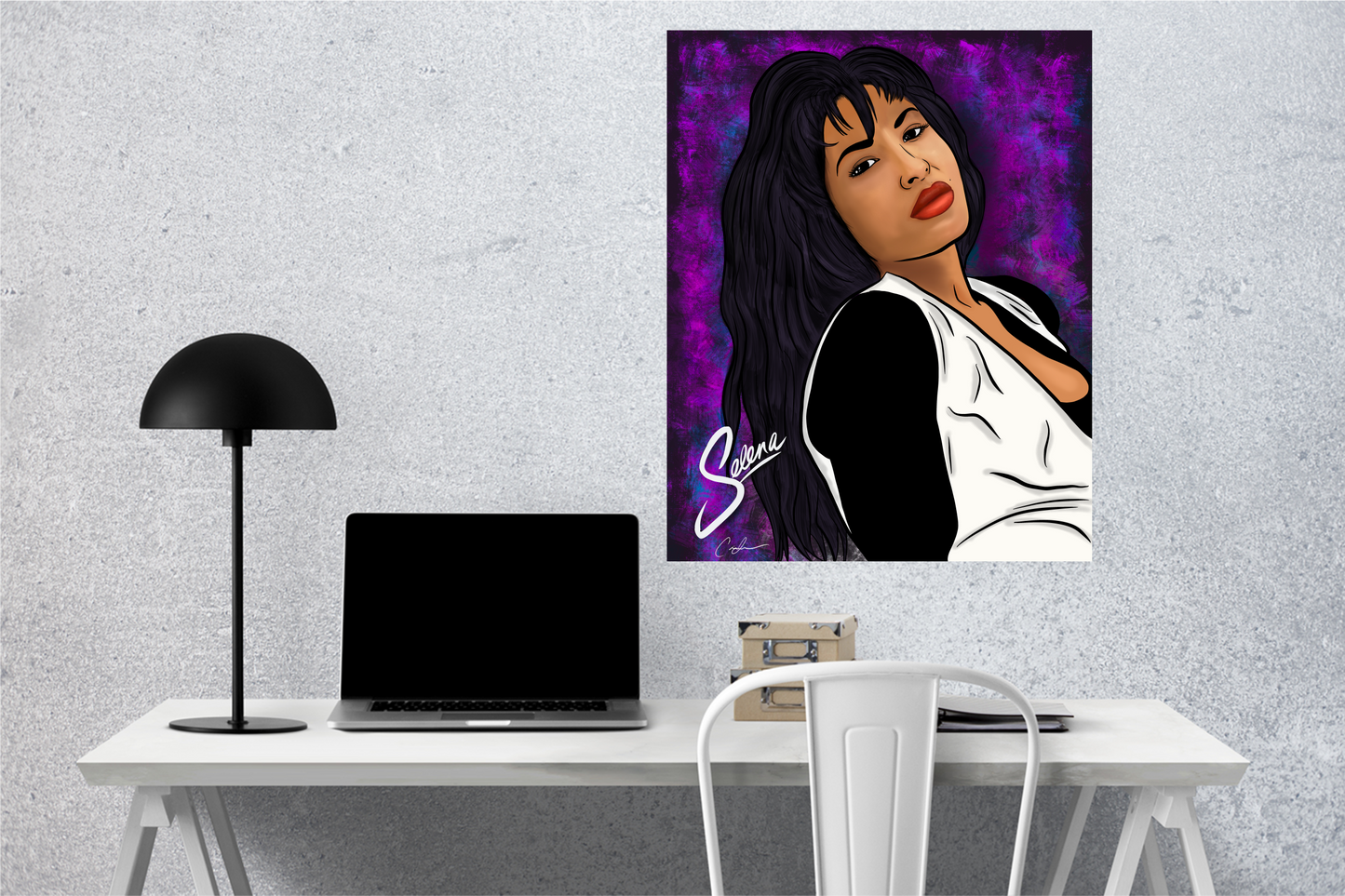 Selena Digital Art Print